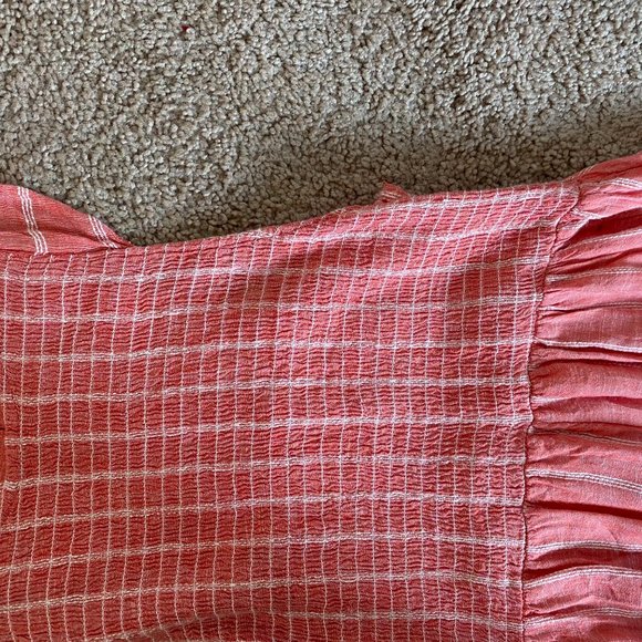 Free People Chambray Stripe coral maxi dress - Picture 6 of 7